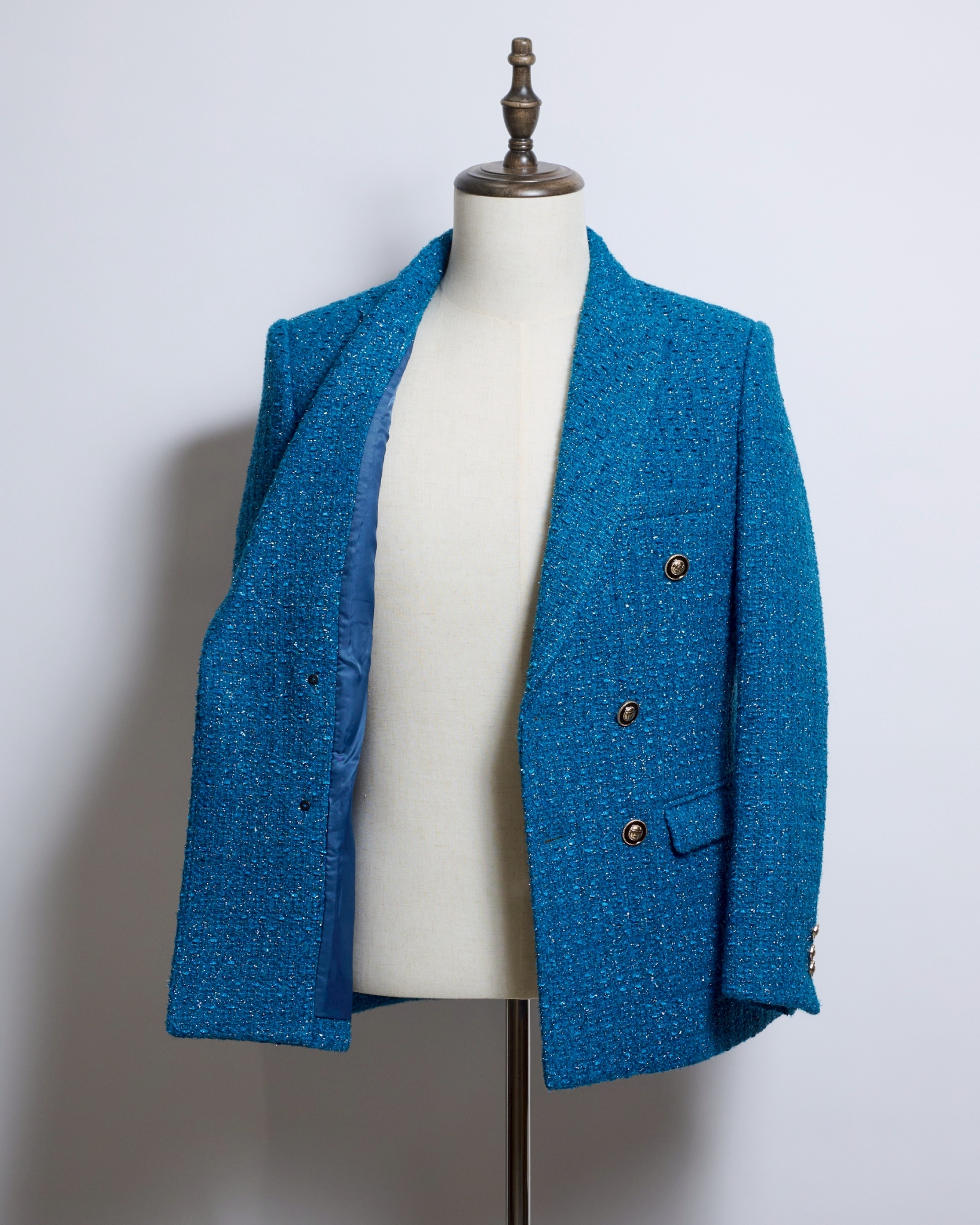 ブルーラメツイードジャケット