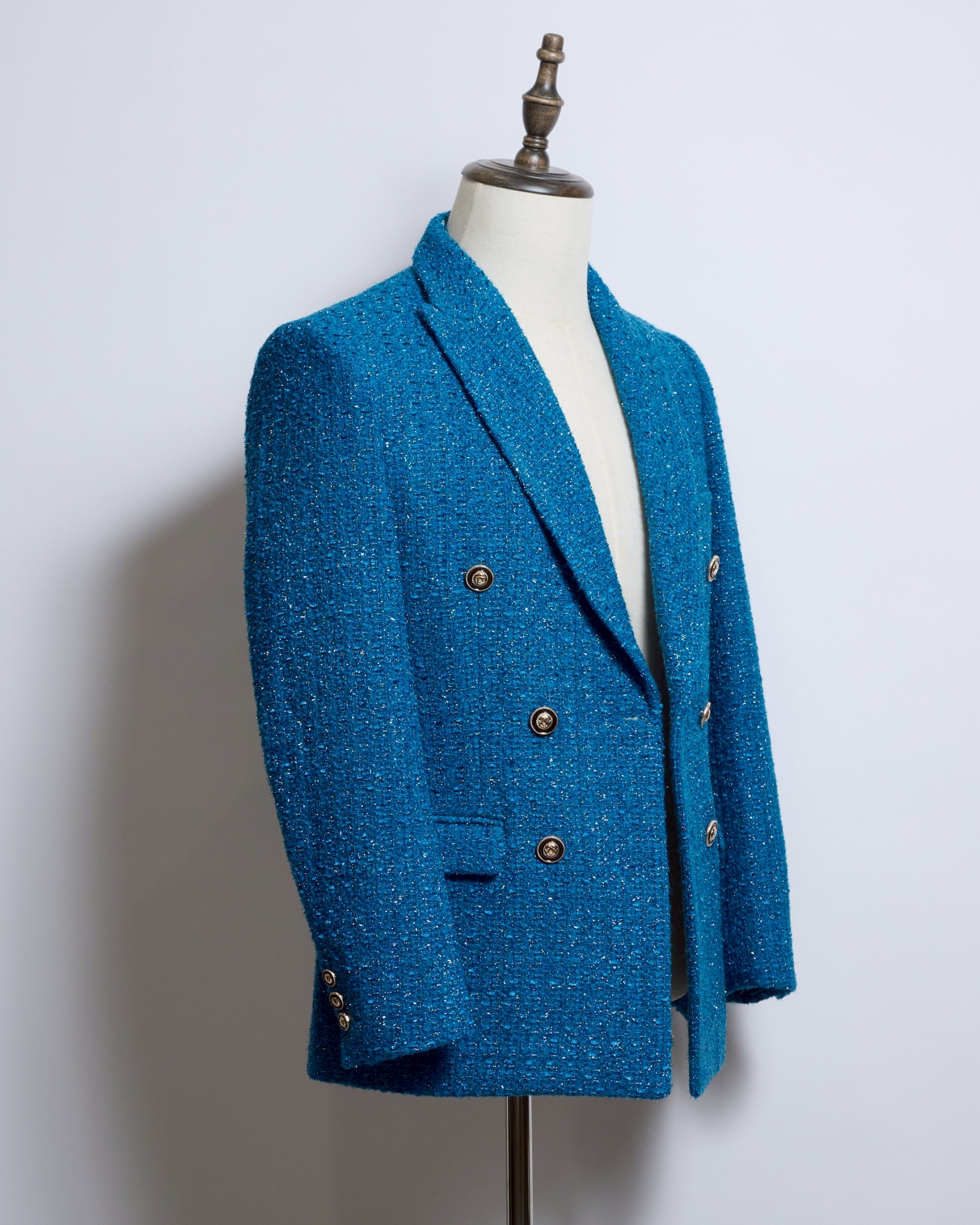 ブルーラメツイードジャケット