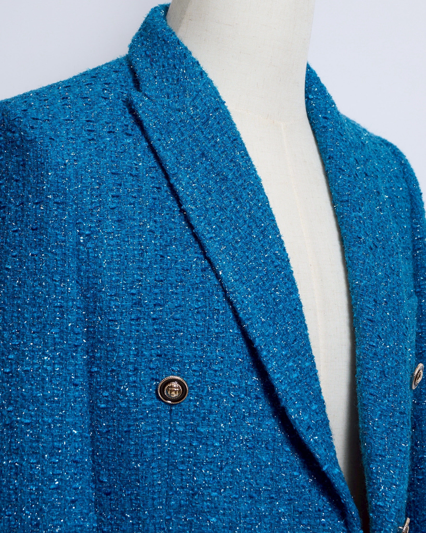 ブルーラメツイードジャケット