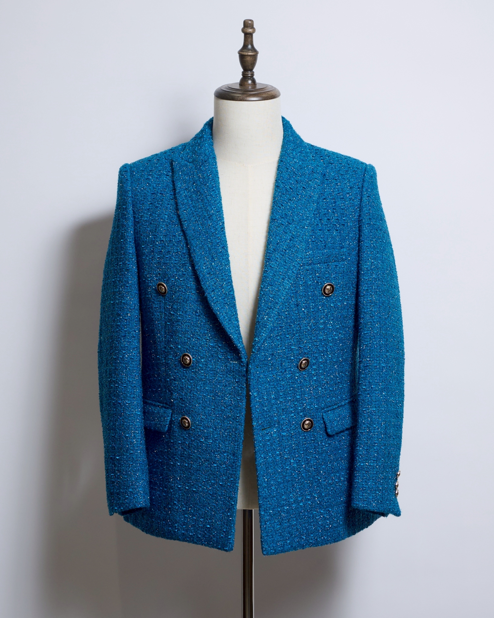 ブルーラメツイードジャケット