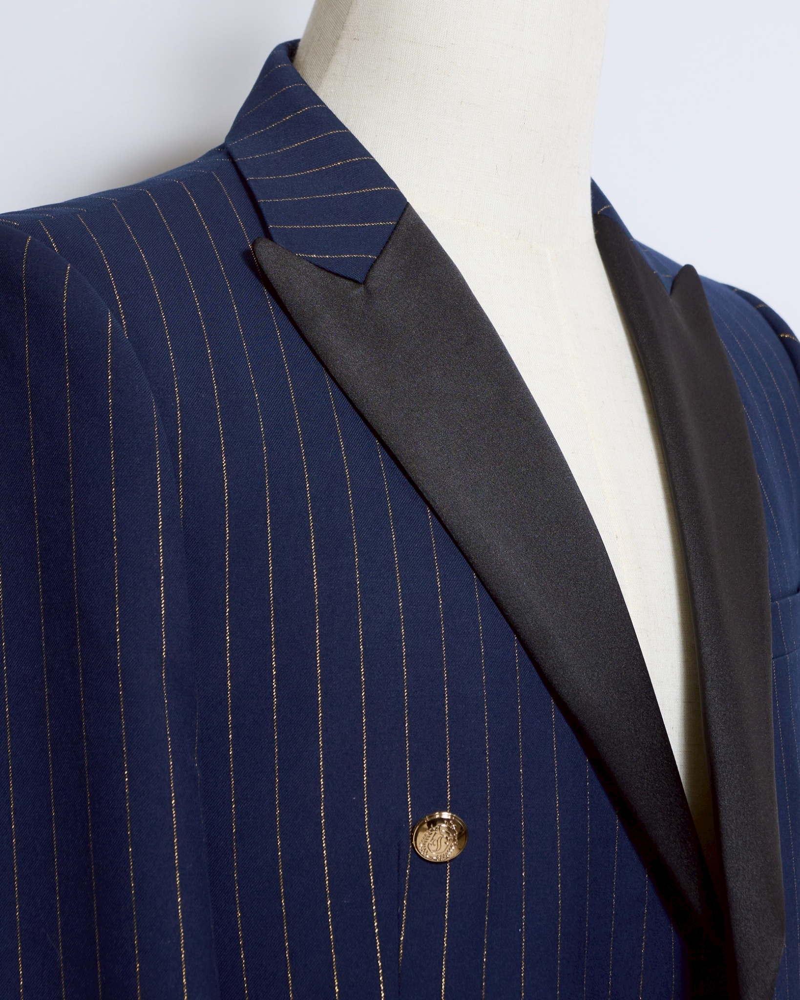ゴールドストライプ ダブルジャケット|サテンカラー仕様 - 画像 (3)