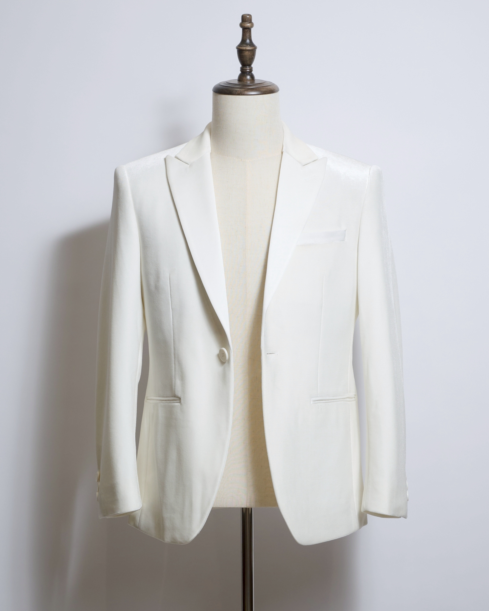 ホワイトベロアシングルジャケット