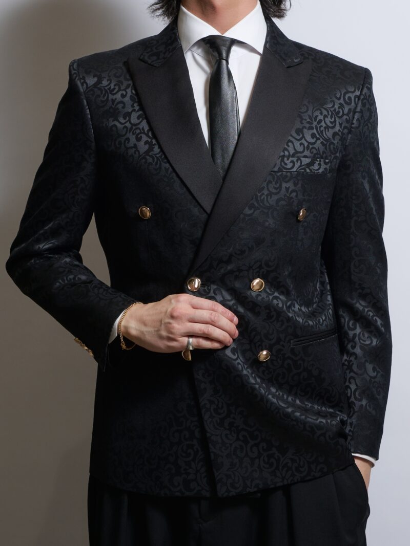 ブラックジャカード ダブルジャケット