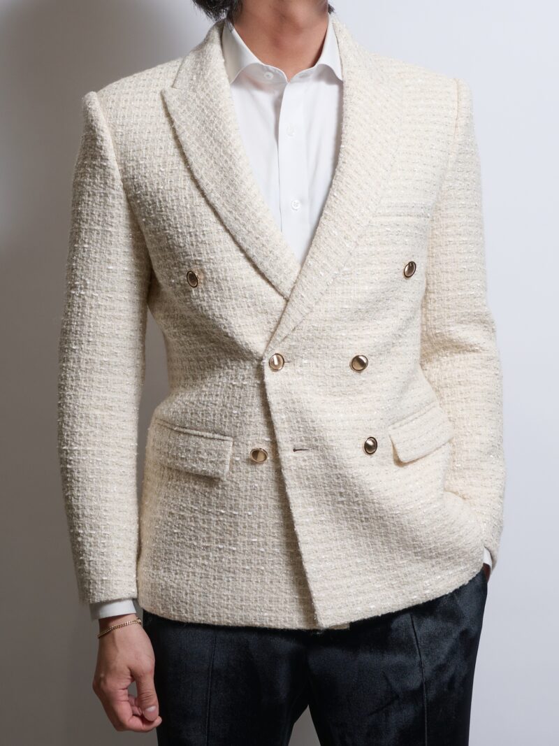 オフホワイトブレークツーイドダブルジャケット