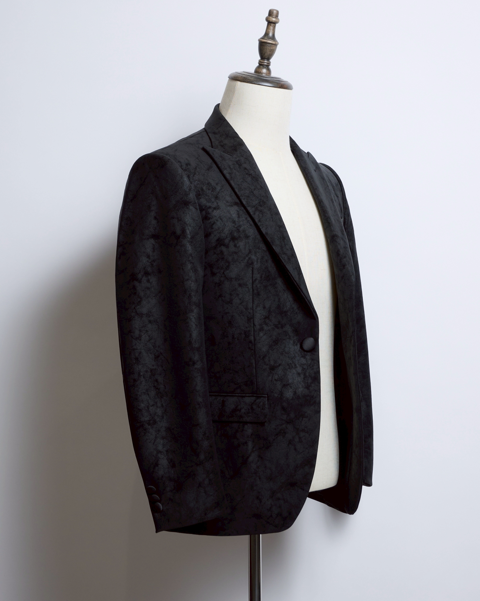 マットレザー調シングルジャケット、フェイクレザー