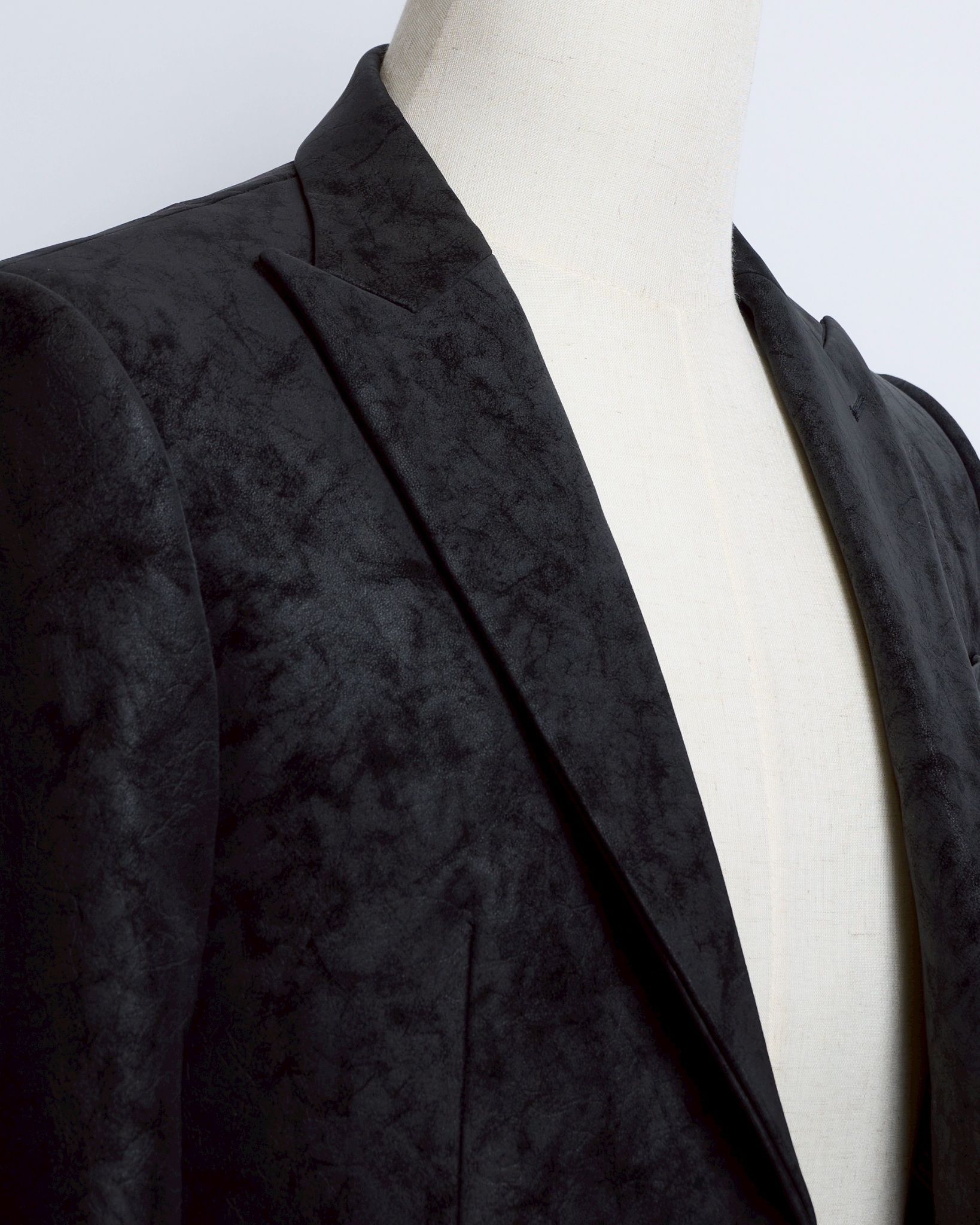 マットレザー調シングルジャケット、フェイクレザー