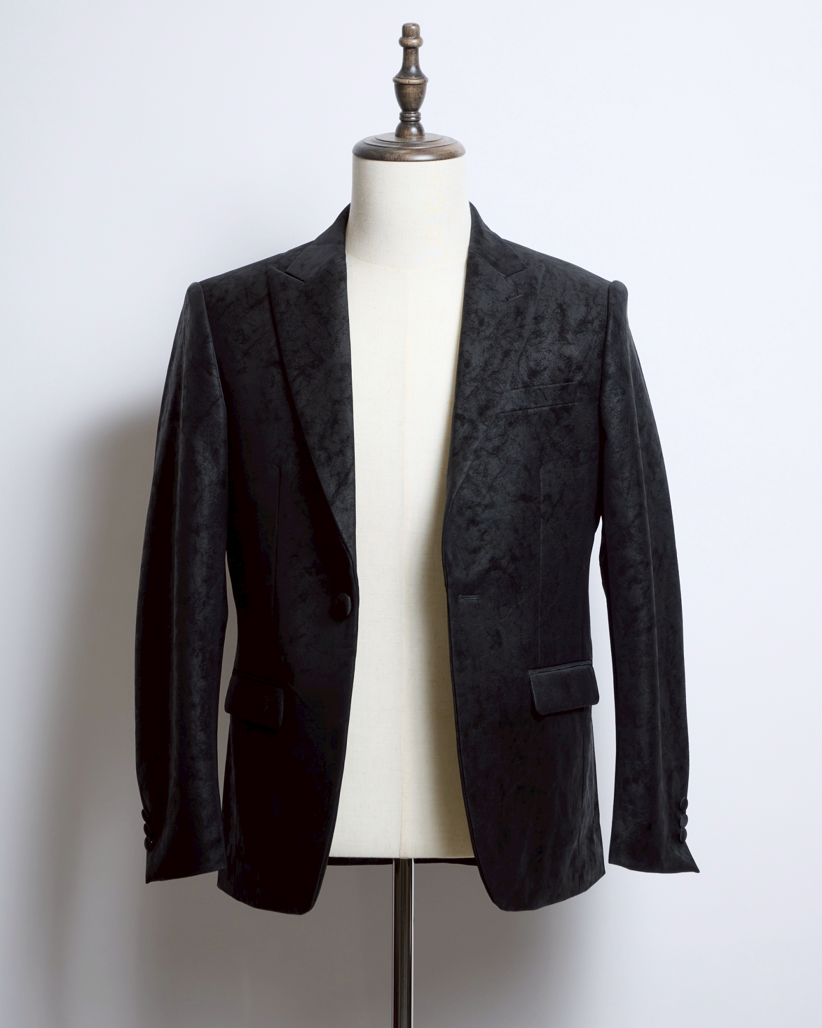 マットレザー調シングルジャケット、フェイクレザー