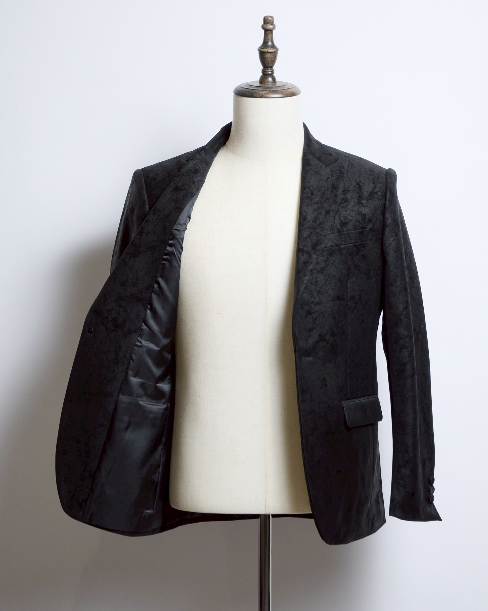 マットレザー調シングルジャケット、フェイクレザー