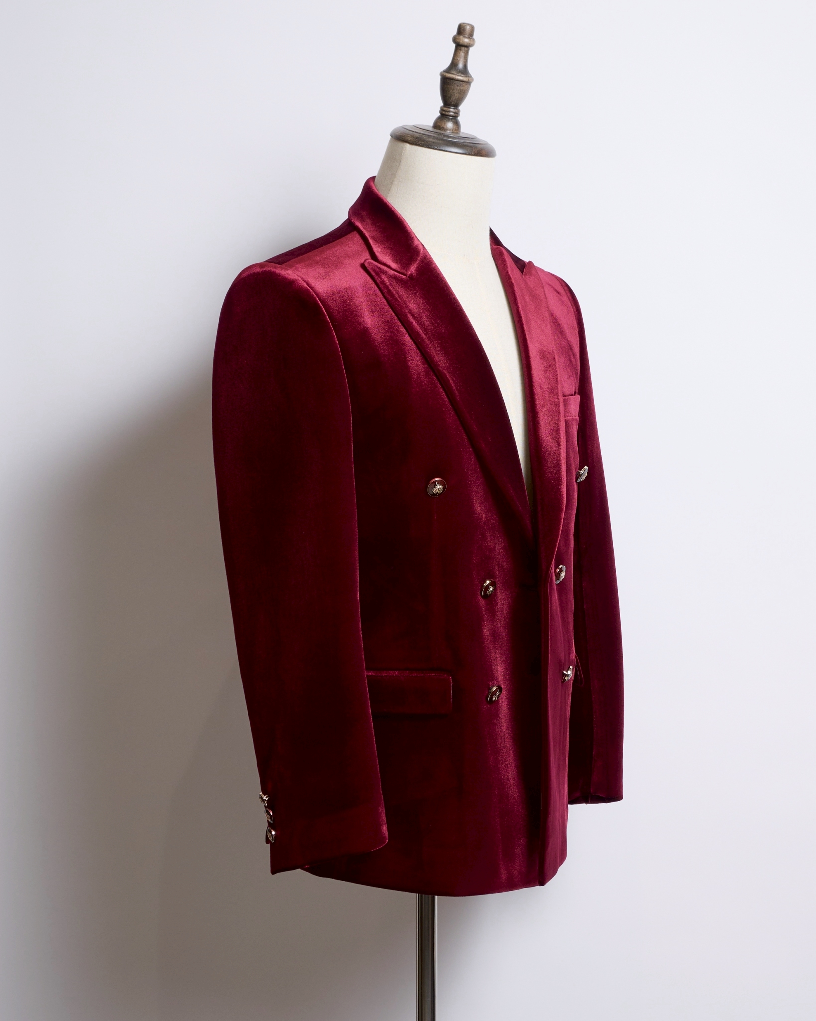 ボルドーベロアダブルジャケット
