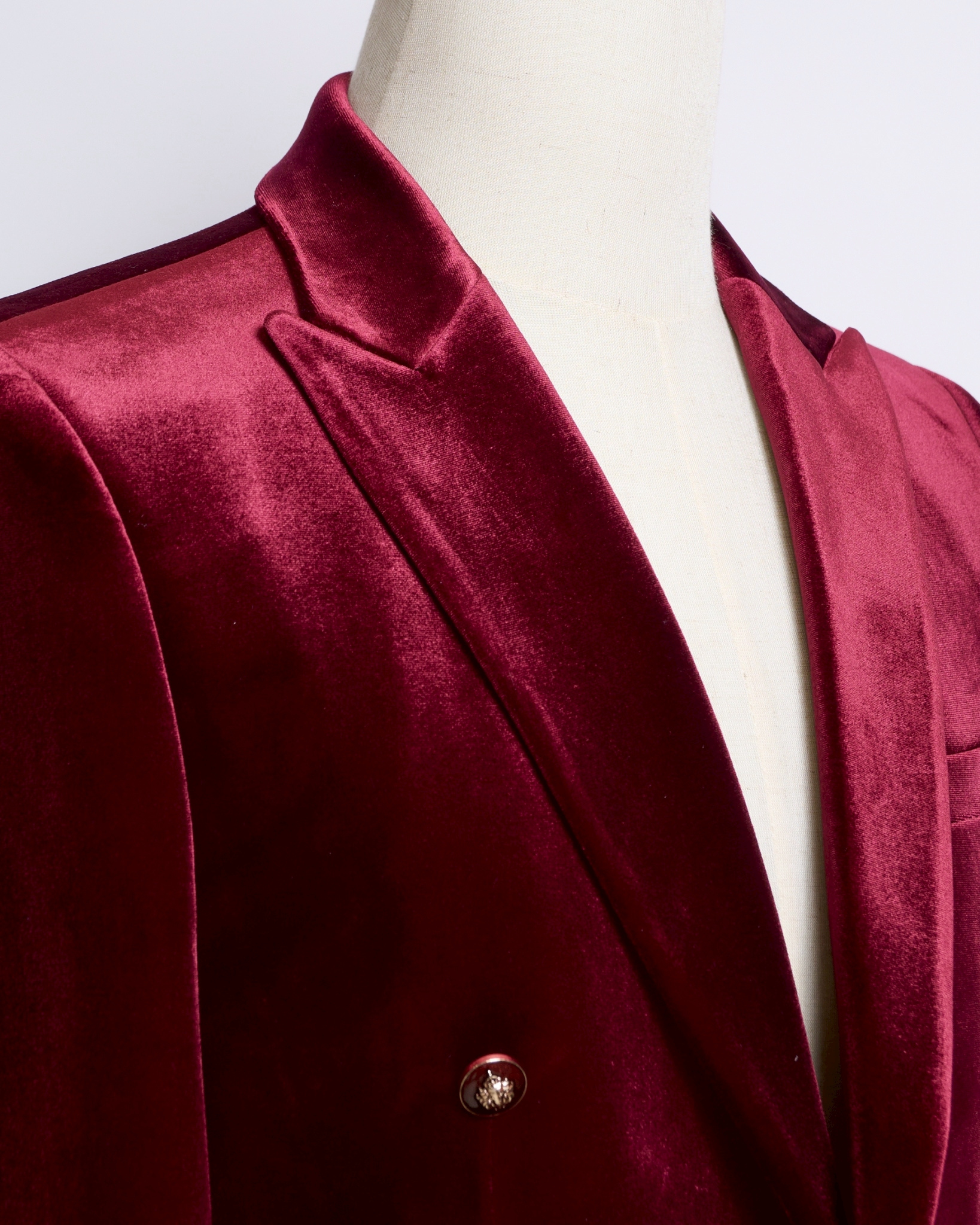 ボルドーベロアダブルジャケット