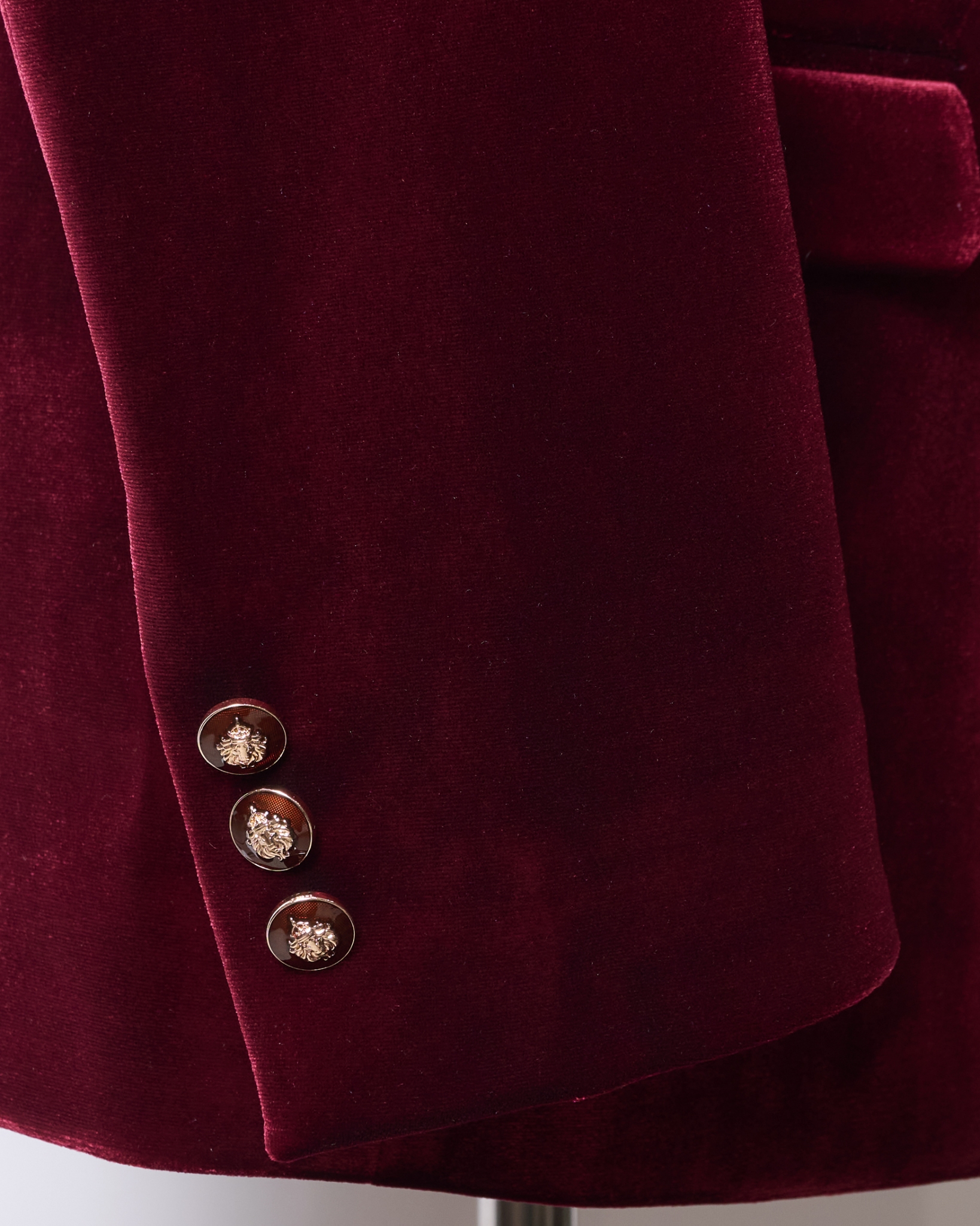 ボルドーベロアダブルジャケット