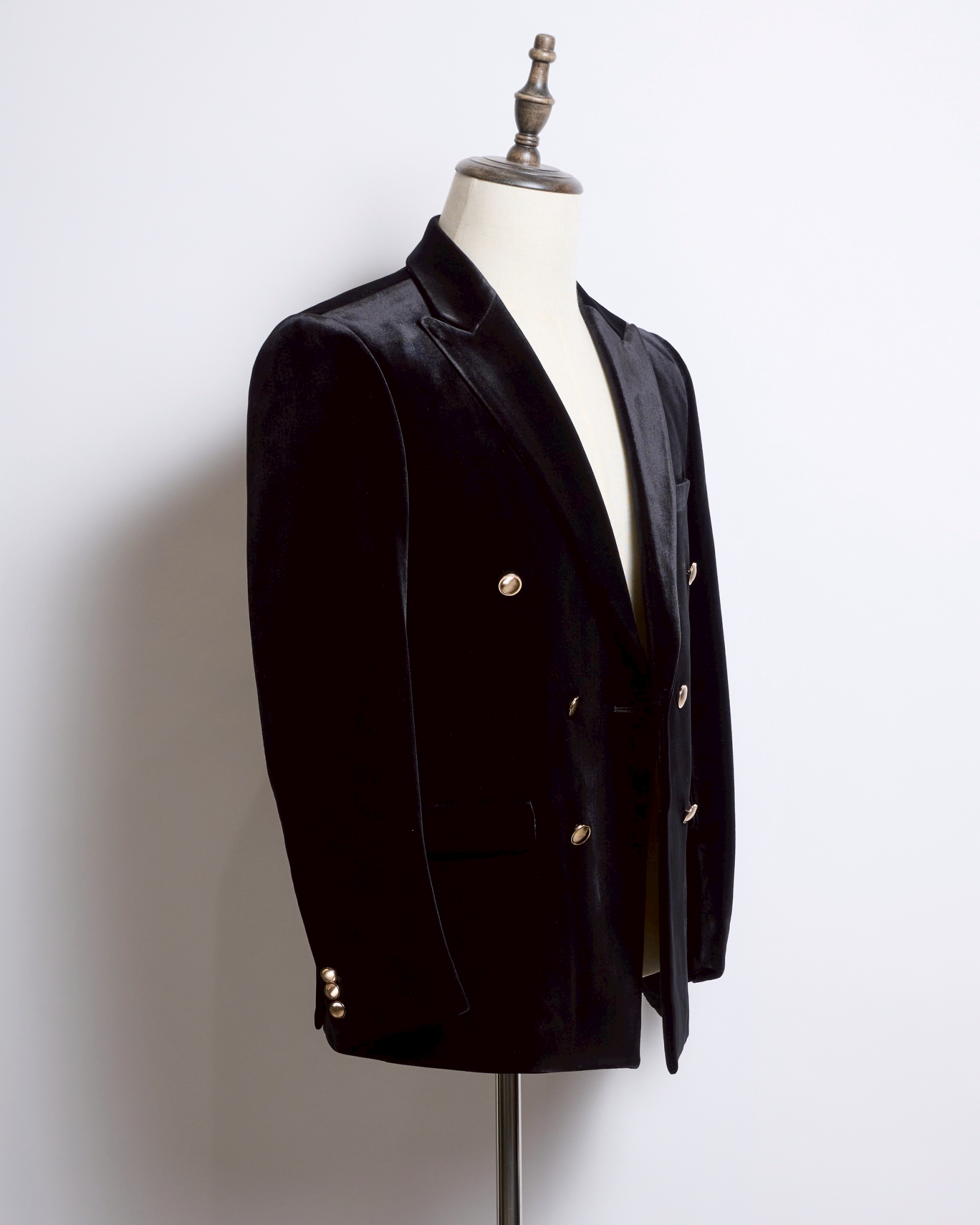 ブラックベロアダブルジャケット
