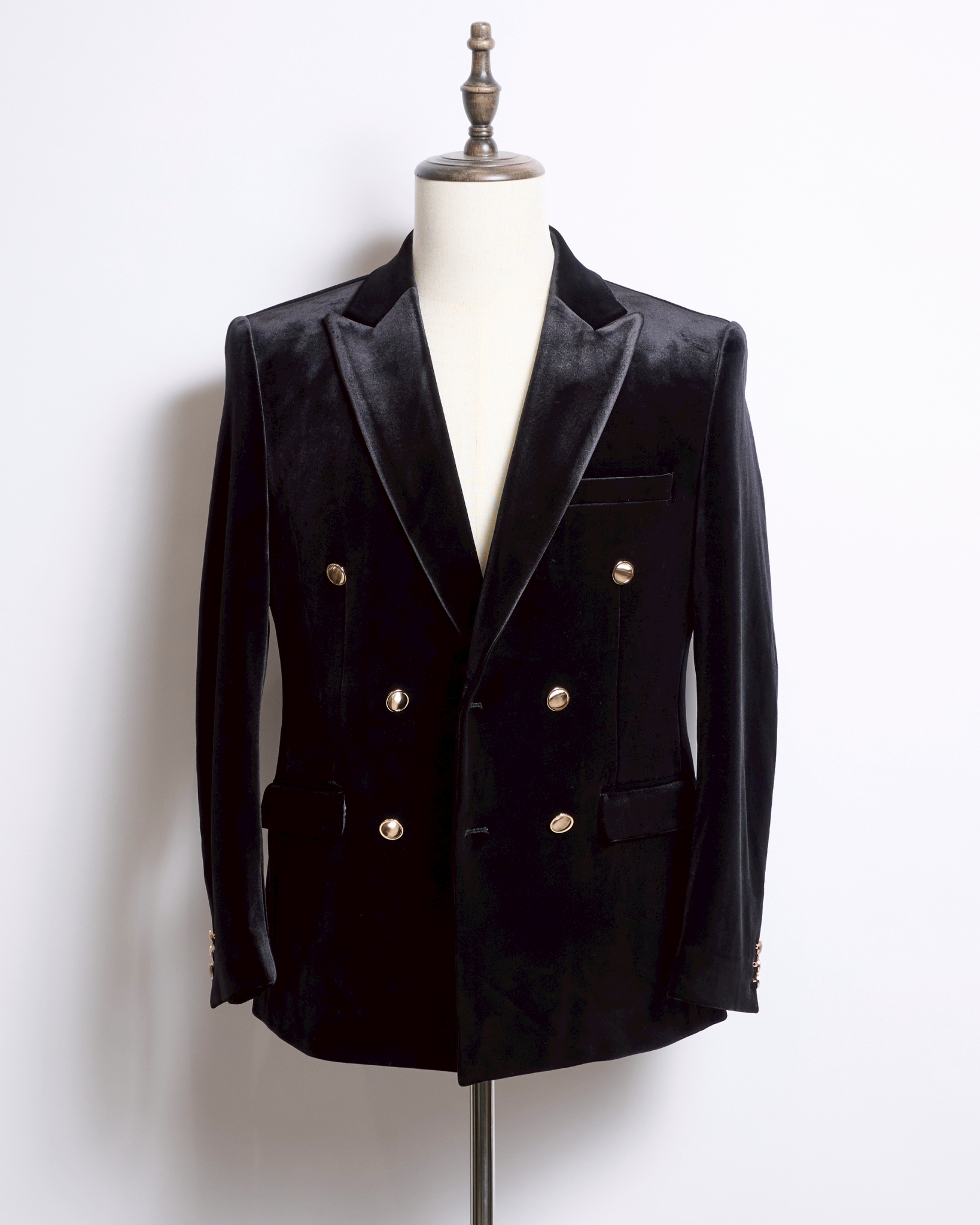 ブラックベロアダブルジャケット
