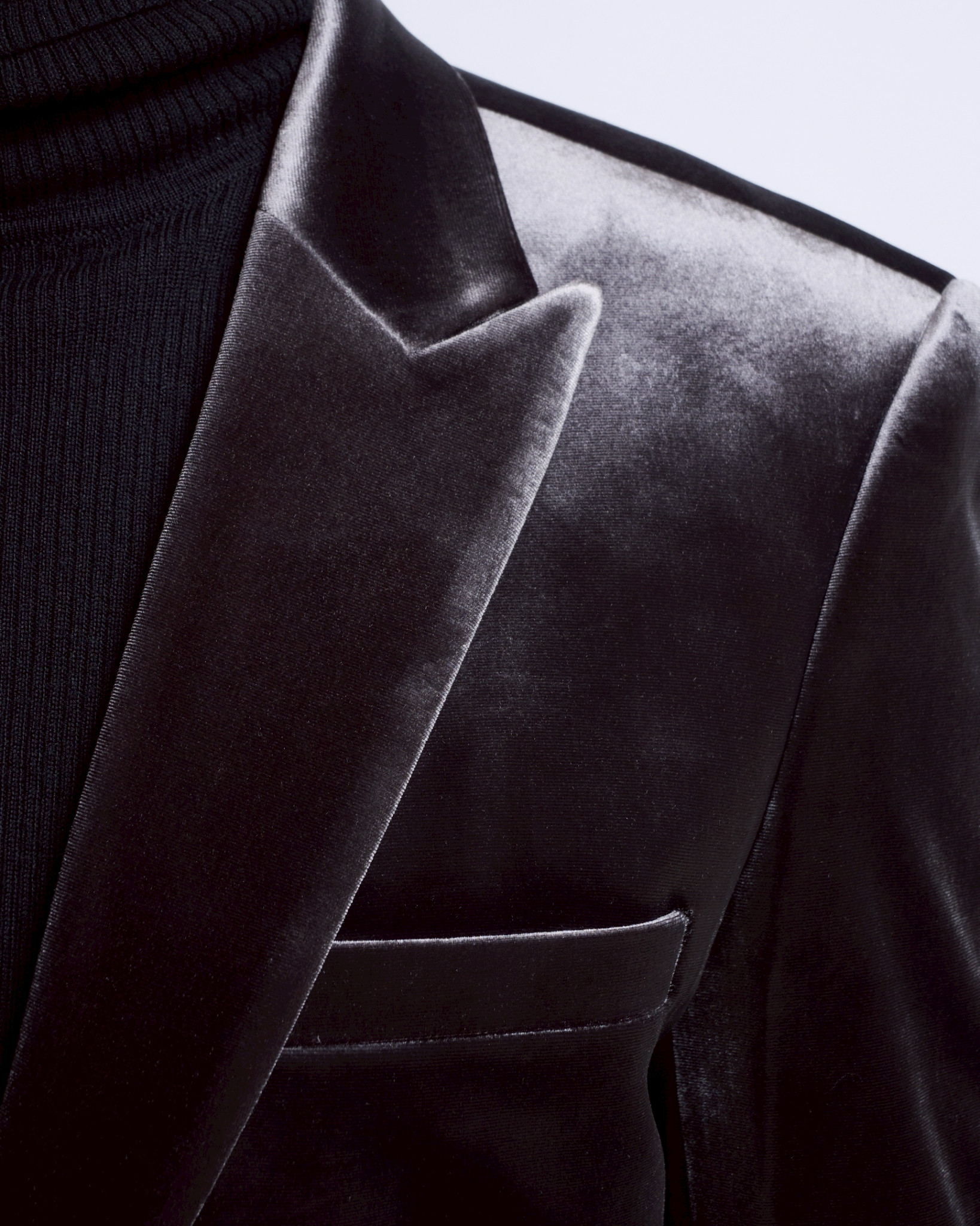 ダークグレーベロアダブルジャケット