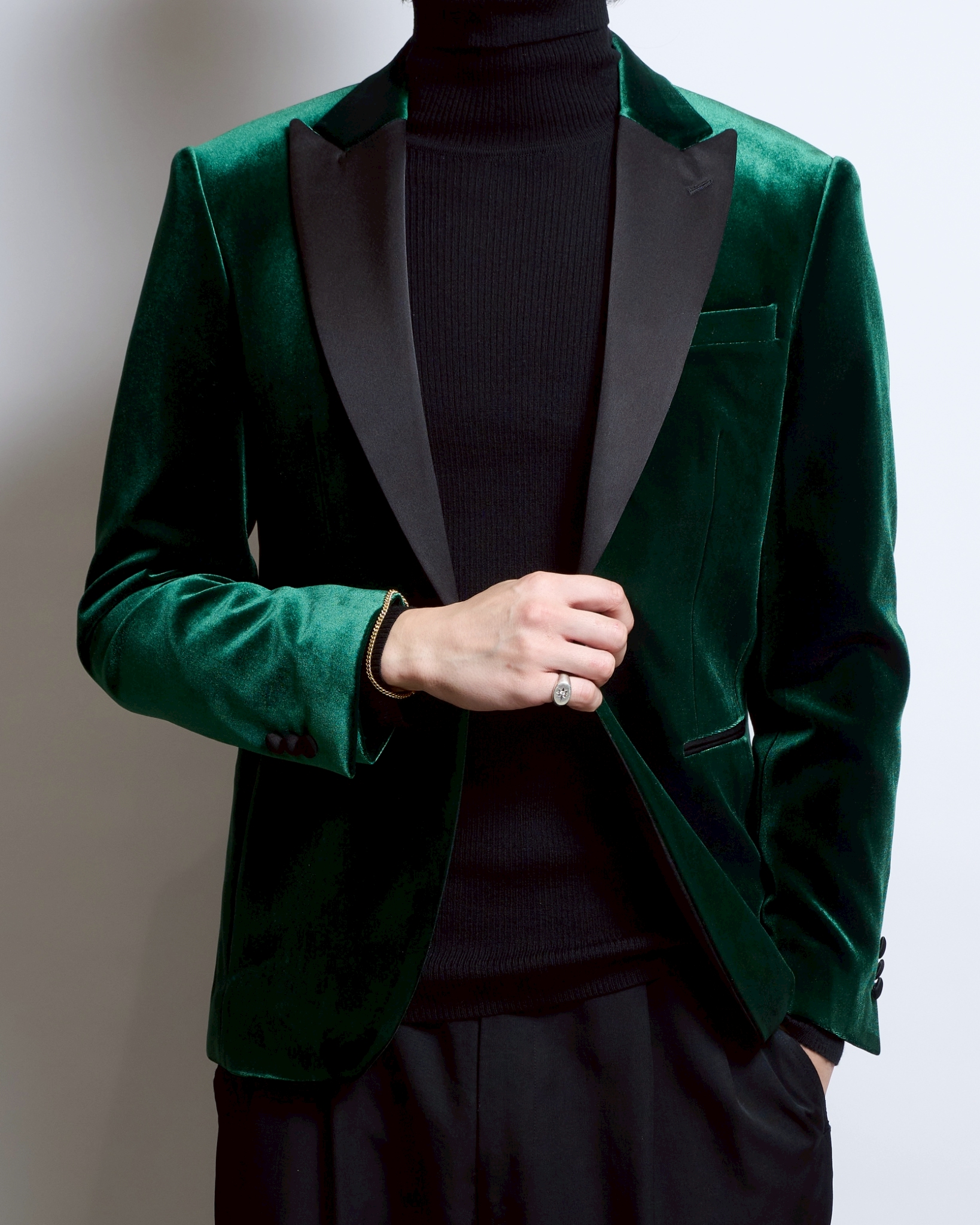 グリーンベロアシングルジャケット
