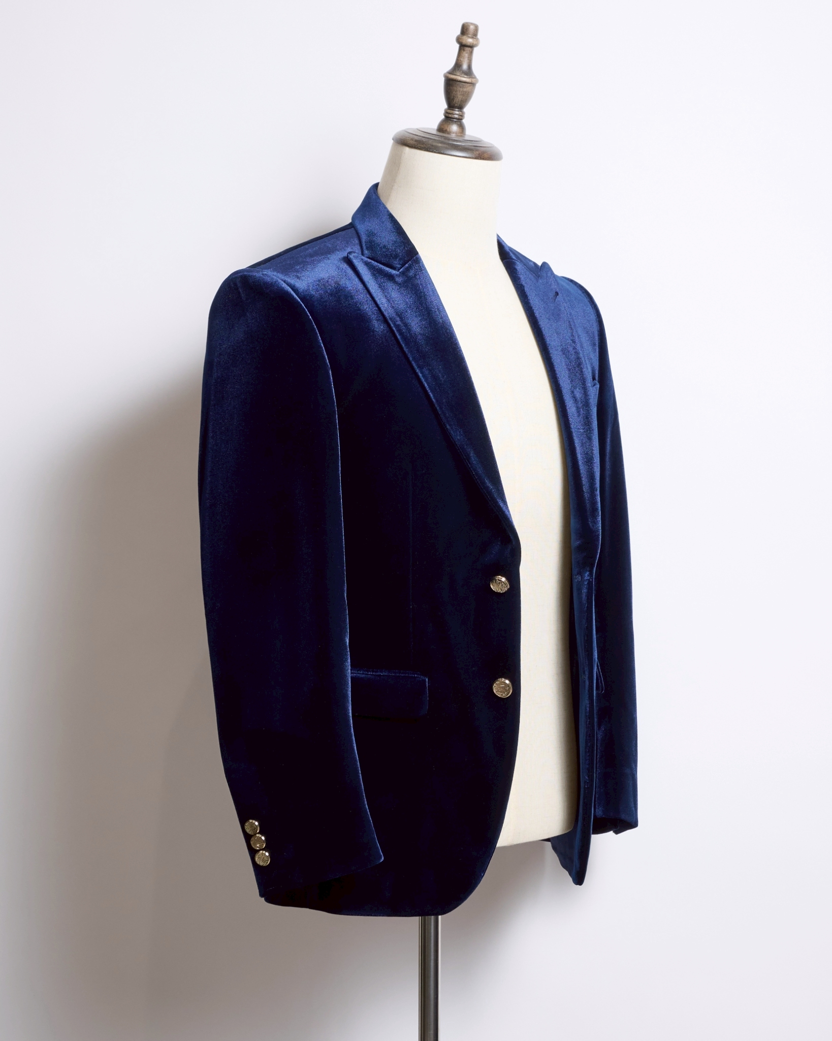 ネイビーベロアシングルジャケット - 画像 (6)