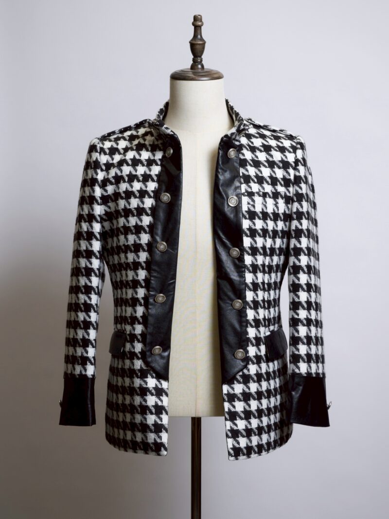 スタンドカラージャケット｜フェイクレザー